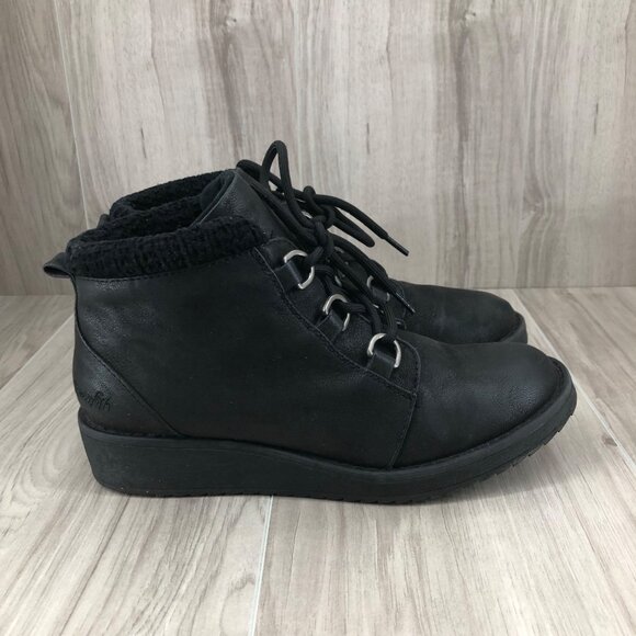 Blowfish Shoes - Blowfish Ankle Boots Womens 8.5 Carmen Black Lace Up Booties